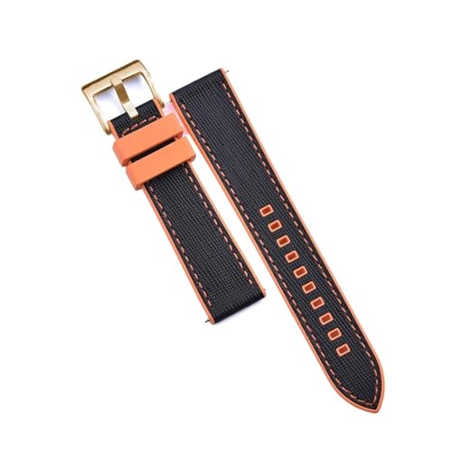 Bracelet de montre en caoutchouc fluoré de plongée FKM 22mm