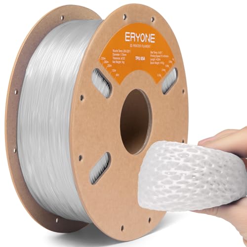 Filament TPU 1.75mm ERYONE transparent flexible 85A pour concevoir vos semelles de sport 1kg