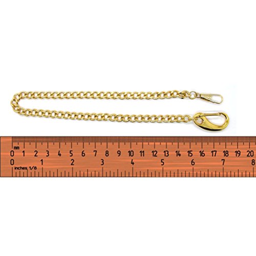Watchvshop Pocket Watch Chain Albert Chain Gold Tone Fine Polish Vest Chain With Large Lobster Claw Clasp Fc12A #TOP3