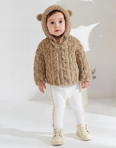 Image of Toddler Fleece Jacket Girls Warm Coats Winter Outerwear 2-6 Years