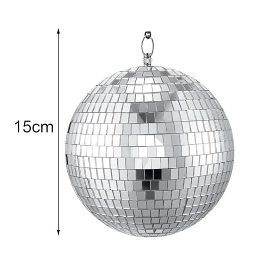 Boule disco motorisée de 15 cm avec télécommande pour animation de fête