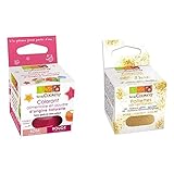 Colorante alimentario natural rojo-rosa + Brillo dorado comestible