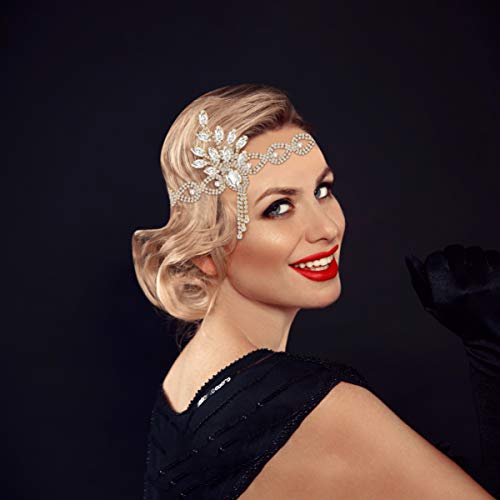 Lurrose Vintage Headpiece 1920S Leaf Medallion Headband Wedding Bridal Themed Party Hair Accessories For Women (1 Pack) #TOP4