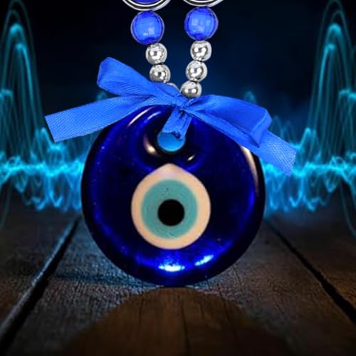 Image of PACKNBUY Turkish Evil Eye Nazar Battu Hanging for Home Entrance Main Door Good Luck Decor Feng Shui Protection Charm Positive Energy Vastu Wall Hanging for Office Shop Car Mirror