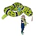 EcoBuddiez Sssnakes - Serpiente Verde de Cascabel de Deluxebase. Serpiente Peluche de 140cm. Peluches Grandes y Suaves Hechos de Botellas de plástico Reciclado. Perfecto Regalo ecológico para niños.