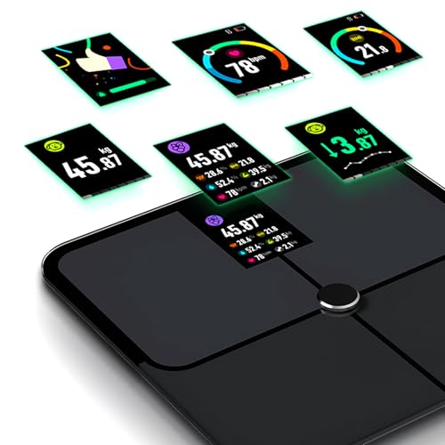 Balance Impedancemetre, Pese Personne Masse Graisseuse et Muscle avec Affichage Numérique Pèse Personne Fiable pour 21 Mesures Balance d'Analyse Corporelle 180 kg / 400 lbs