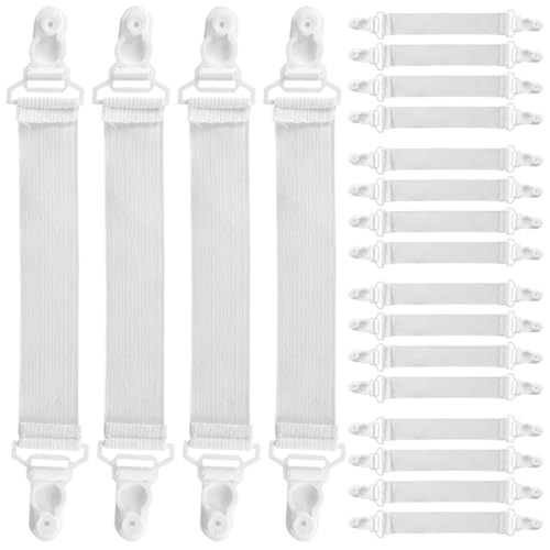 Operitacx Clips para Sábanas Ajustables de Plástico y Lona, 20 Piezas para Sujetar y Mantener Firmes Las Sábanas Cama y Proteger el Colchón