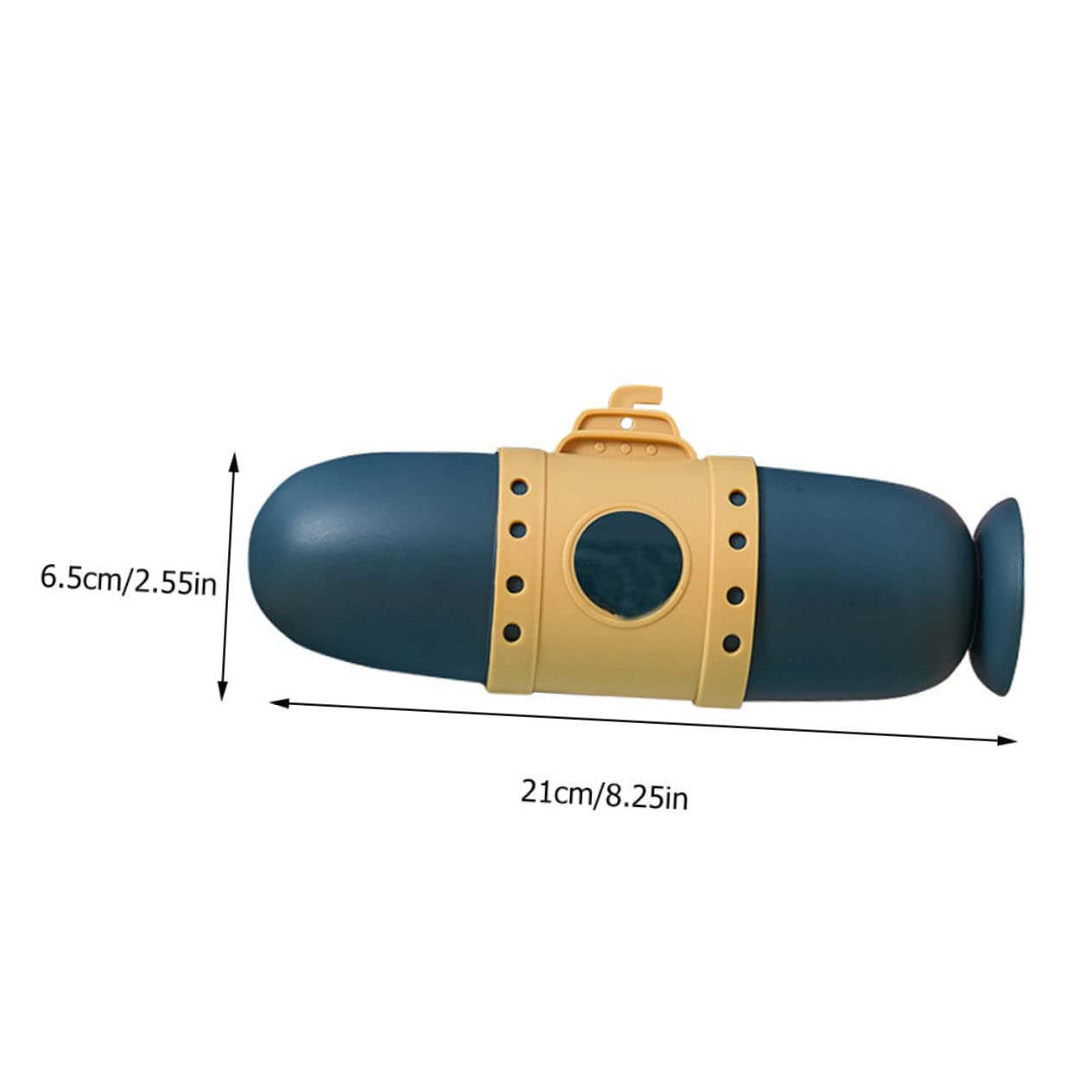 Gatuida 6piezas Caja De Viaje para Cepillo De Dientes Forma De Submarino Organizador Portátil para Cepillo Taza De Lavado De Profundo