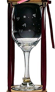 Virgo Astrological Sign Stemmed Wine Glass With Charm And Presentation Packaging #TOP1