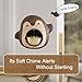 Wooden Door Bell Chime - Solid Walnut & Brass Animal Design (Penguin), Magnetic & Adhesive, Soothing Wind Chime Sound for Home, Office, Shop, Salon - No-Tools Installation, Elegant Gift Idea