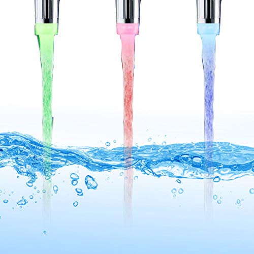 Robinet à eau LED avec lumière RVB - Changement de couleurs - Contrôle de la température - Robinet pour cuisine et salle de bain