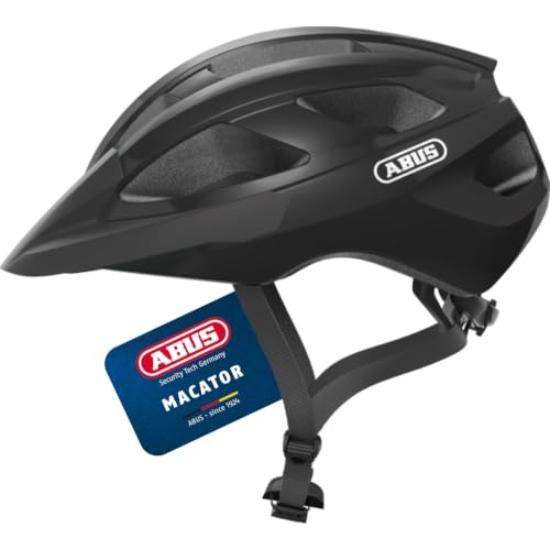 ABUS Road Bike Helmet Macator, Glossy Black, Size S