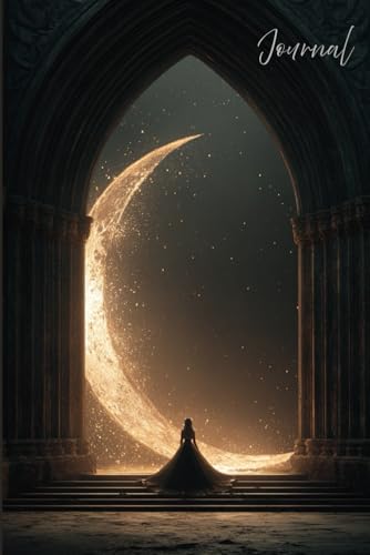 Moonlit Gothic Arch Journal: A Magical Writing Notebook with a Realistic Photo-Style Cover of a Glittering Gothic Arch and Radiant Moon