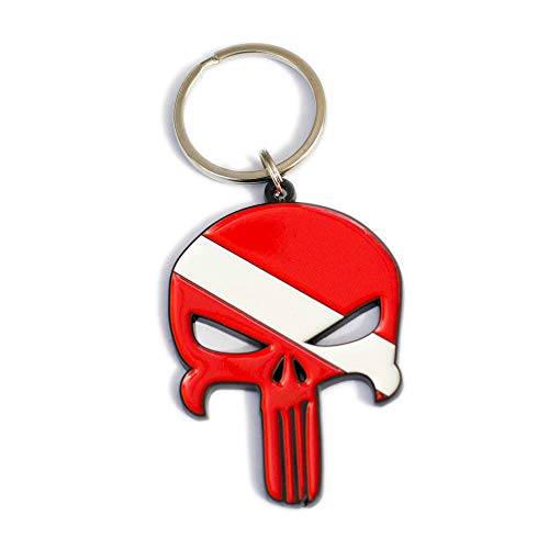 Scuba Diver Gift - Dive Flag Skull Bottle Opener Keychain or Zipper Pull - Gift idea for Scuba divers or Free divers