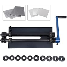 Sheet Metal Bender Bead Roller Machine,12Inch Heavy Duty Bending Machine Q235 Steel 45 Steel Manual Bead Roller Tool Set for Vehicle Floor Pans Automotive Industry With 6 Dies Kit