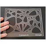 Cabtopia - Lapidary Jewelry Design Template Stencil'Strength'