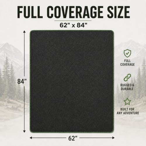 JMR Wool Camping Blanket, Fire Retardant Military Throw, Grey (62x84) - Image 2