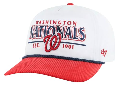 47 Adult MLB Rustic Hat (US, Alpha, One Size, White, Washington Nationals)