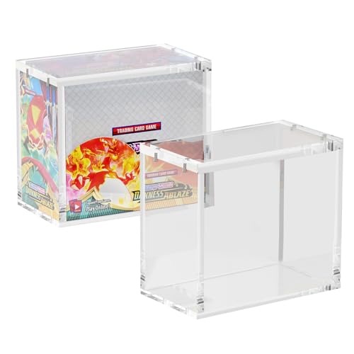 HgiVroskelia Booster Box Acrylic Protector Case Display Case 8mm Thick Magnetic Lid Closure Easy Top Loading UV Protection Dustproof Display Case Compatible with PKMN Booster Boxes(Case Only) by HgiVroskelia - Used condition - US$12.99