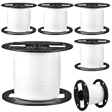 Qualirey 4 Pcs Sticky Fly Tape Roll 1000 ft Fly Ribbon Line Kit Housefly Reel Hanging Sticky Tape Trap Disposable Bug Strip for Barns Home Indoor Outdoor, Non-Toxic (White)