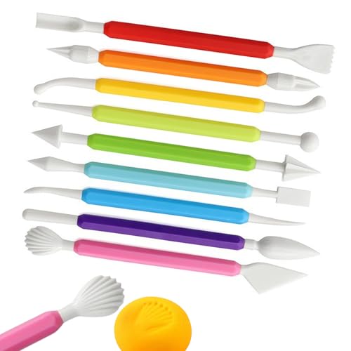 Kit de 9 herramientas de arcilla para niños, herramientas de secado al aire y arcilla polimérica para modelar. Herramientas de escultura seguras, no tóxicas y de fácil agarre para principiantes