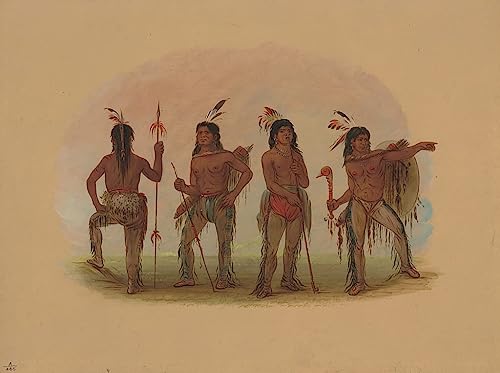 Tableaux toile pour habiller un mur vide avec l'affiche Quatre Guerrières Navaho 60x90cm