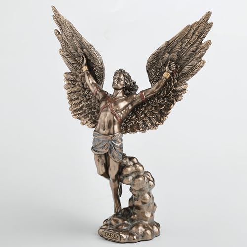 Estatua de Icarus en resina con acabado bronce miniatura 7