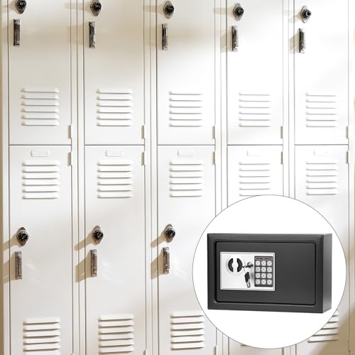 QWORK® Schlüsseltresor mit Elektronikschloss, 32 Schlüsselhaken, 31 x 20 x 10 cm, Hohe Sicherheit Stahlkonstruktion