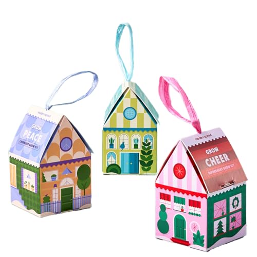 Modern Sprout Homegrown Ornament Grow Kit, Organic Basil, Mint, and