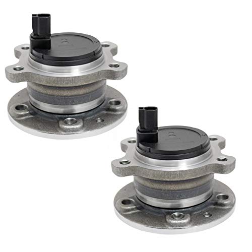 Image of TRQ 2 Piece Rear Wheel Bearing & Hub Assembly Set with ABS Sensor Compatible with 2012-2014 Volvo S60 2007-2013 S80 2008-2010 V70 2013 XC70