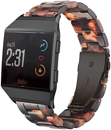 Resin Band Compatible with Fitbit Ionic,Women Men Resin Accessory Band Wristband Strap Blacelet for Fitbit Ionic Smart Watch Fitness image 3