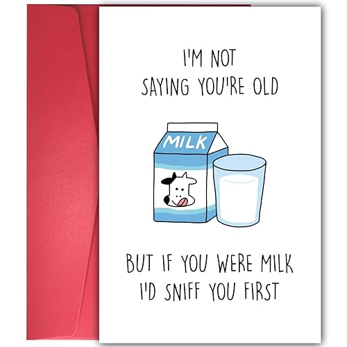 YIWANSIN Funny Birthday Card for Men Women, Witty Birthday Card ...