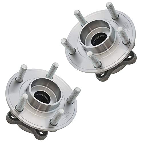 Image of TRQ Front and Rear Wheel Bearing and Hub Assembly Set 2 Piece Compatible with 13-16 Ford Fusion 13-18 Fusion AWD 19-20 SSV Plug-in Hybrid 19-20 Police Responder Hybrid 13-16 Lincoln MKZ 13-15 MKZ AWD