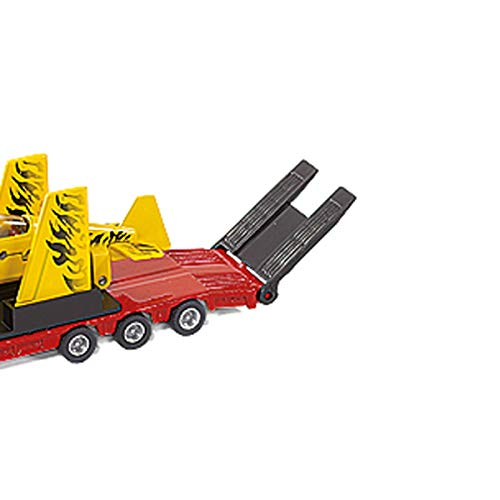 siku 1866, LKW mit Sportflugzeug, 1:87, Metall/Kunststoff, Rot/Gelb, Abnehmbare Flügel – Bild 4