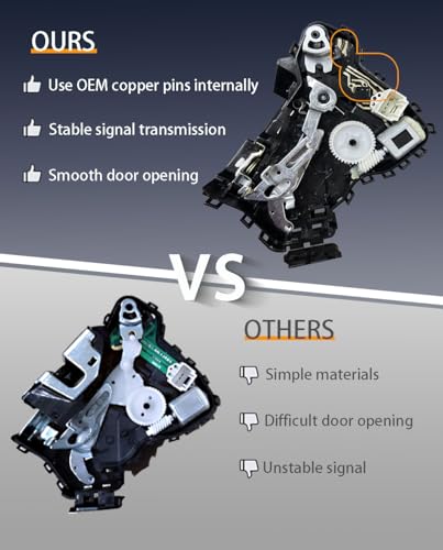 Image of Driver Side Front Door Lock Actuator with Metal Linkage & Conductive Strips, Compatible with 4Runner Camry Tundra, Lexus RX350 RX450h, Scion tC xB, Replaces 69040-0C050, 931-401