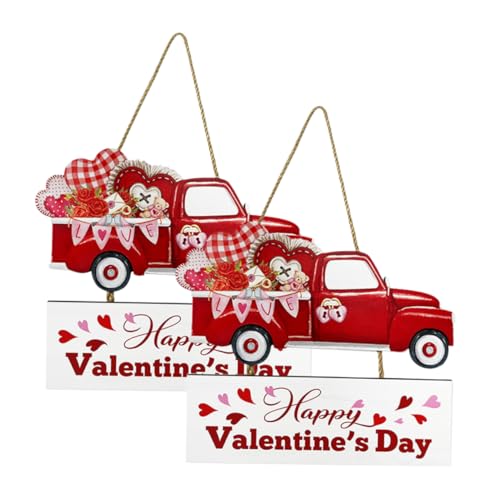 Letreros de madera para pared PRETYZOOM: decoración romántica para cenas de San Valentín 2