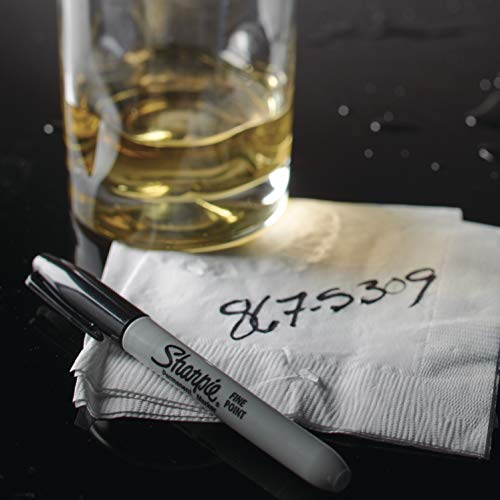 Sharpie Marcador Permanente, Preto, Ponto Fino