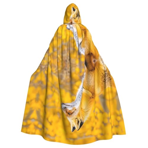 Chaqueta larga con capucha de zorro para paseos urbanos