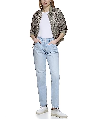 Levi's Damen Women's Diamond Quilted Bomber Jacket with Front Pockets-Regular & Plus Sizes Jacke, Grünes verblasstes Bandana, S – Ansicht 1