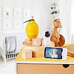 Moniteur de bébé Hubble Connected Nursery View Pro Twin avec grand écran de visualisation pour parents de 5 pouces, écran partagé, sons apaisants préchargés, blanc