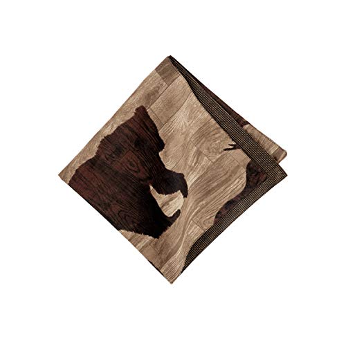 Servilleta de algodón reversible cuadrada marrón 20x20 pulg miniatura 1