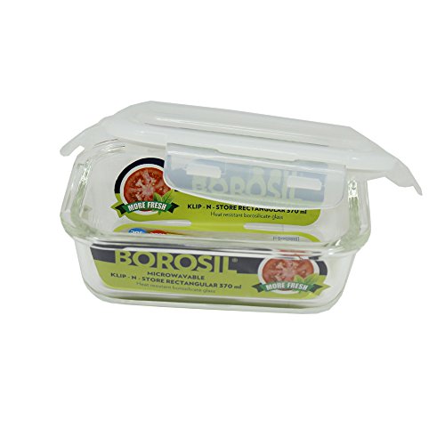 Borosil Klip N Store Glass Storage Containers For Kitchen With Air-Tight Lids, Microwave & Oven Safe, Rectangular, Set of 3 (1040 ml, 640 ml, 370 ml), Clear 2 Borosil Klip N Store Glass Storage Containers For Kitchen With Air-Tight Lids, Microwave & Oven Safe, Rectangular, Set of 3 (1040 ml, 640 ml, 370 ml), Clear - Image 2