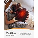 CooCoCo Red Light Therapy Pad for Neck Shoulder Pain Relief, FSA Wearable Near Infrared Light Wrap for Body, HSA Eligible Red Light Heated Therapy Belt for Upper Back, 660nm&850nm - Image 2
