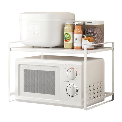 Étagère de support de micro-ondes de comptoir à 2 niveaux noirs - 2