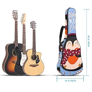Housse de guitare en tissu Oxford imperméable avec motif pingouin et écharpe avec bandoulière réglable - Les Beatles, Paul McCartney, John Lennon, RIngo Starr, George Harrison Housse de guitare en tissu Oxford imperméable avec motif pingouin et écharpe avec bandoulière réglable – Image 5
