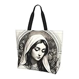 [Kirayume Nexus] エレガントなベールの女性とバラ エコバッグ 折りたたみ 大容量 軽量 撥水防汚 水洗い可 男女兼用 トートショルダー 通勤通学買い物用