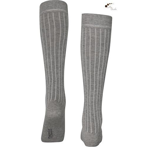 Image of Mysocks Knee High Socks for Women Men Combed Cotton Seamless Toe Tall Long High Socks
