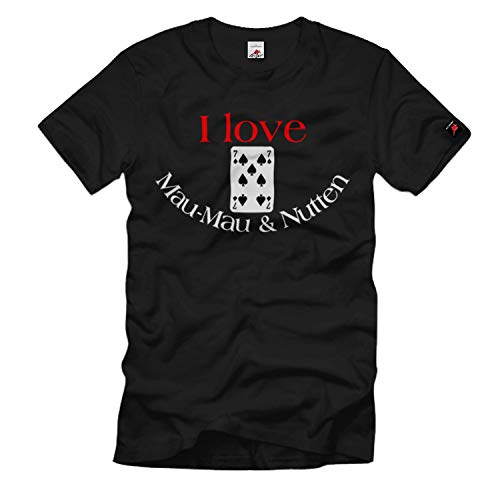 T-Shirt Homme # 633 I Love Mau-Mau Noir Taille XXL