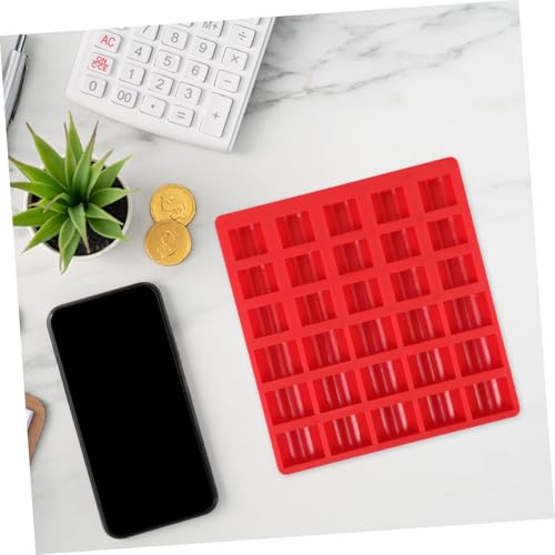 Caja organizadora para monedas plástica roja miniatura 5