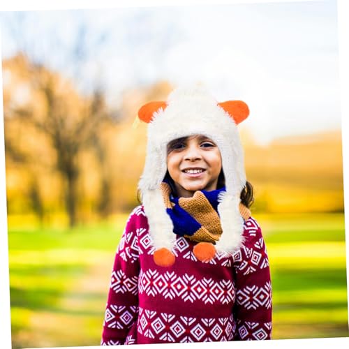 LIFKOME Cute Plush Easter Hat Fuzzy Ears for Boy Girl and Adults Warm Beanie for Cosplay and Cold Weather for Easter Parties and Outdoor Fun Beige4